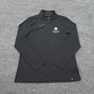 Travis Mathew Shirt Womens XL Black Crestview 1/4 Zip Pullover Performance Golf